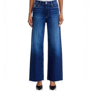 PAIGE Anessa Wide Leg Jeans High Rise Modern Emotion Distressed Size 27 Petite